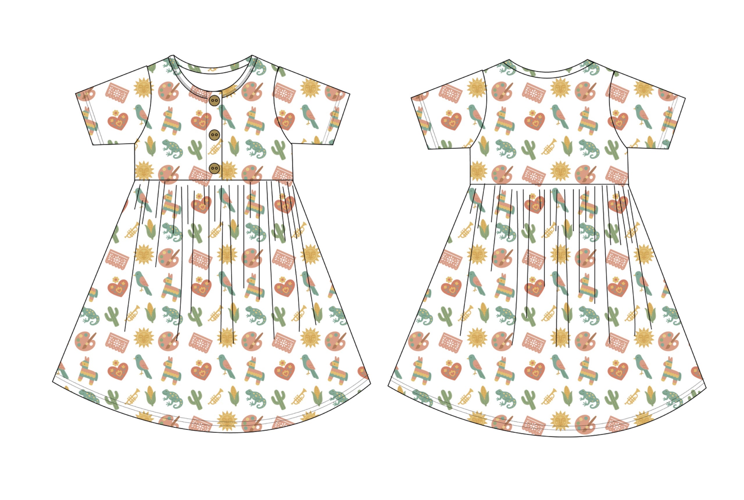 **PRE-SALE** Short Sleeve Henley Dress in ADULT SIZING