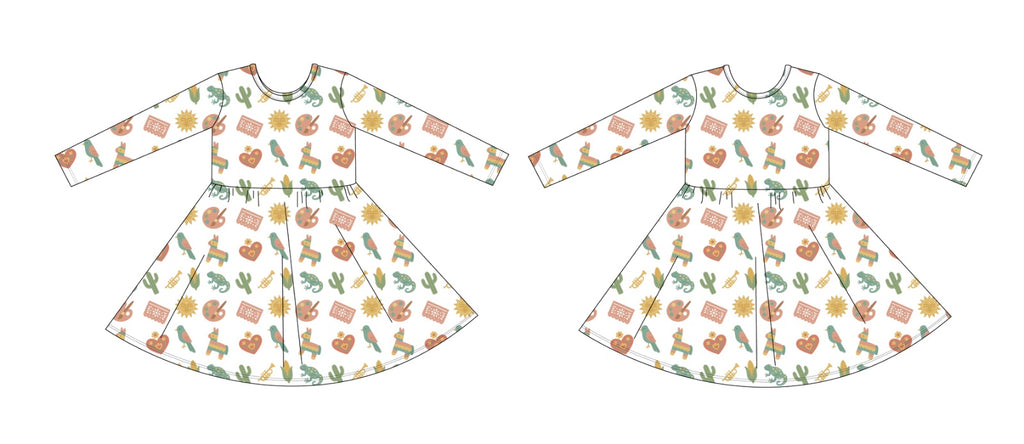 **PRE-SALE** Long Sleeve Whirly Dress