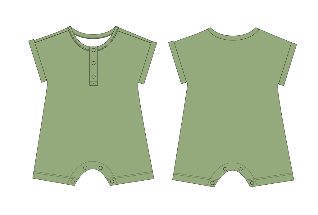 **PRE-SALE** Short Sleeve Henley Romper