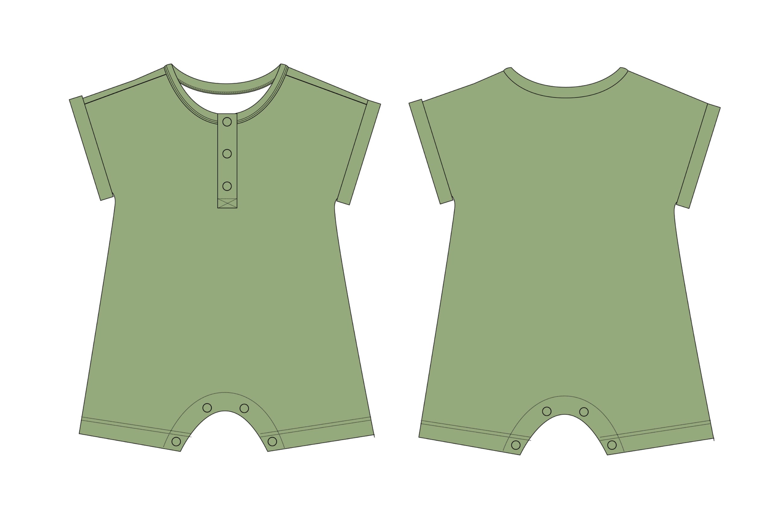 **PRE-SALE** Short Sleeve Henley Romper